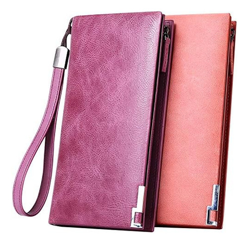 Keleel Cartera Para Mujer Con Bloqueo Rfid Cartera De Cuero