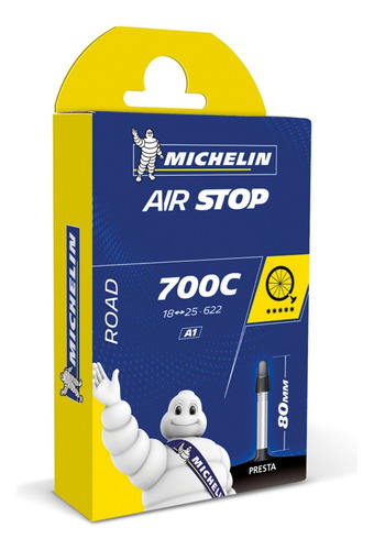 Neumatico De Ruta Michelin Air Stop 700c Válvula 80mm