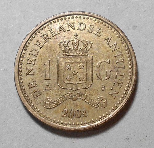 Antillas Holandesas Escaso 1 Gulden 2004 - Km#37  Excelente 