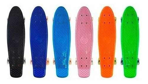 Skate Transparente Ruedas De Silicona Colores Surtidos 54cm