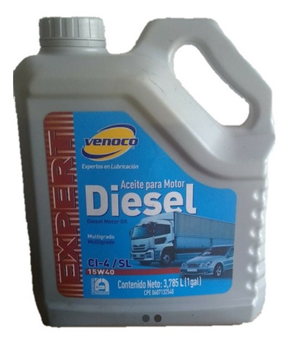 Aceite Diesel Venoco 15w40 3,78 Litro