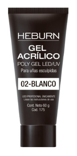 Poligel Heburn Gel Acrilico Led Uv Uñas Esculpidas 60gr  