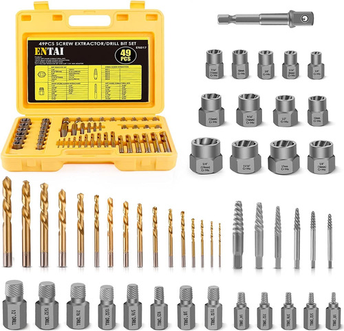 Entai Juego De Extractor De Tornillos De 49 Piezas, Con Jueg