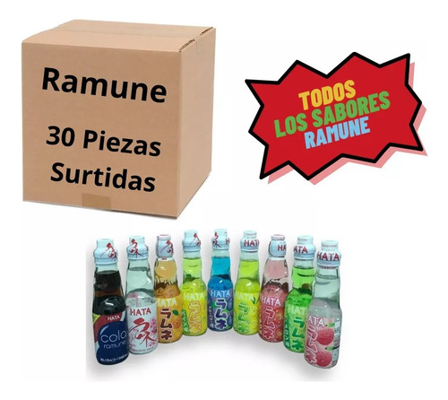 Soda Ramune Refresco Japones Coreano Surtida Sabores 30 Pzs