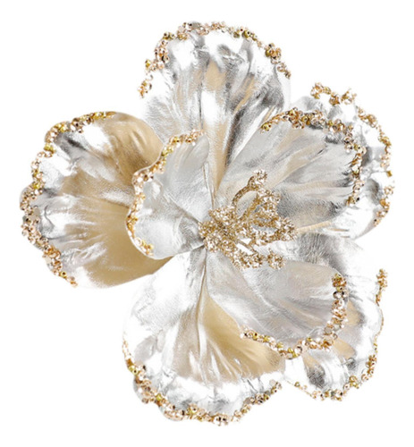 2 Adornos Navideños Artificiales Con Flores Para , Flores