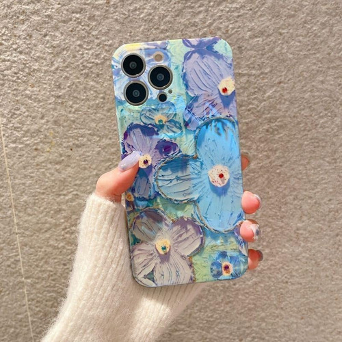 Funda Floreada Para Iphone Varios Modelos Lila Iphone 14 Pro