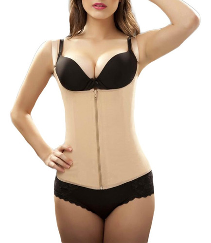 Chaleco Doble Faja Látex Power Vedette 400 Senos Libres Dama