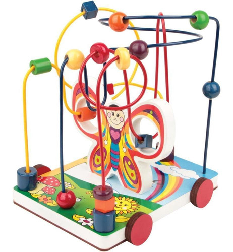 Brinquedo Montessori Educativo Madeira Aramado Borboleta