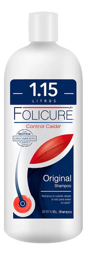 Shampoo Folicure Original Control Caída Con Biotina 1.15 L