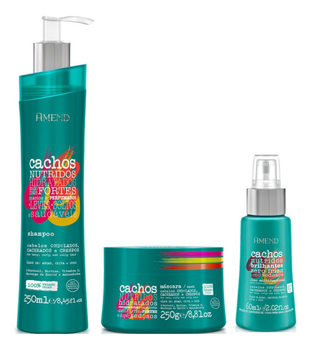 Amend Cachos Shampoo E Máscara E Óleo Multifuncional