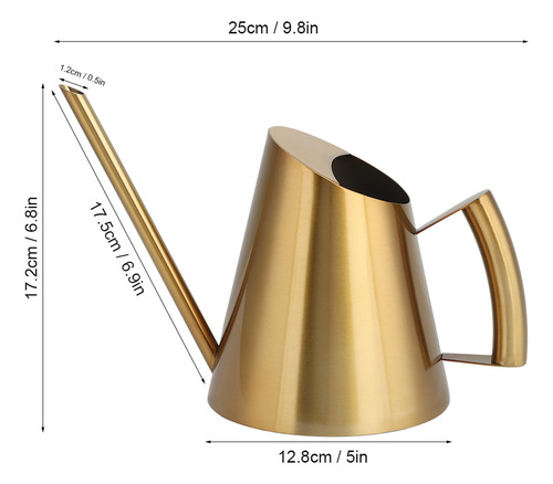 Regadera De Acero Inoxidable Olla Rociadora De Boca Larga