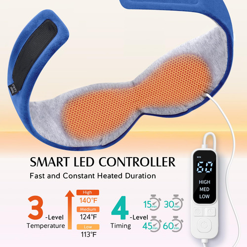 Máscara Calentada Para Ojos Secos Con Control De Temperatura