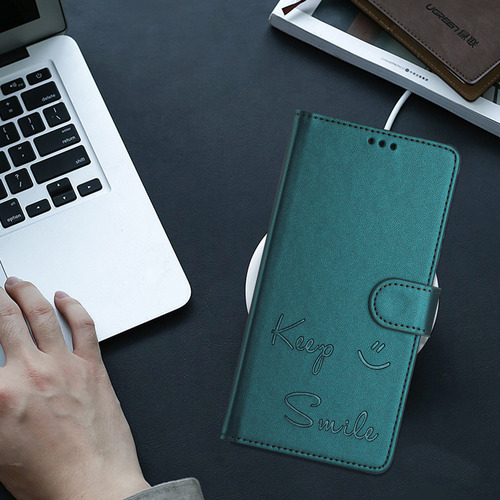 Funda De Piel Con Forma De Cara Sonriente Para Cubot Note 40/p50/a10/a20/a30/max 5, Cierre Magnético, Ranuras Para Tarjetas, Cartera