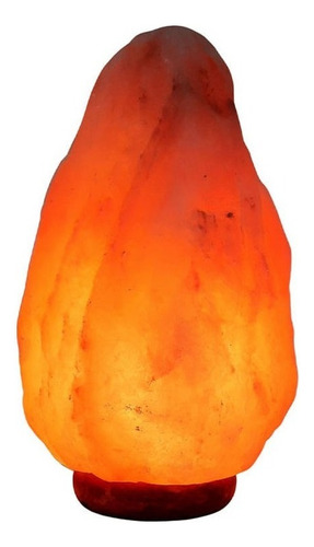 Abajur Luminária Terapêutica Sal Rosa Himalaia 7 ~ 10kg Cor da cúpula Laranja Cor da estrutura Preto