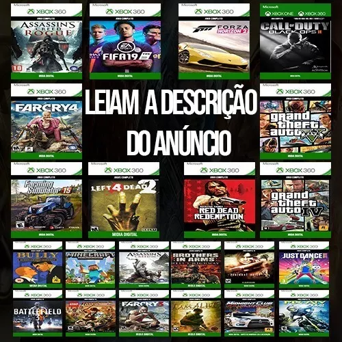 Combo 28 Jogos Para Xbox 360 Mídia Digital - Escorrega o Preço