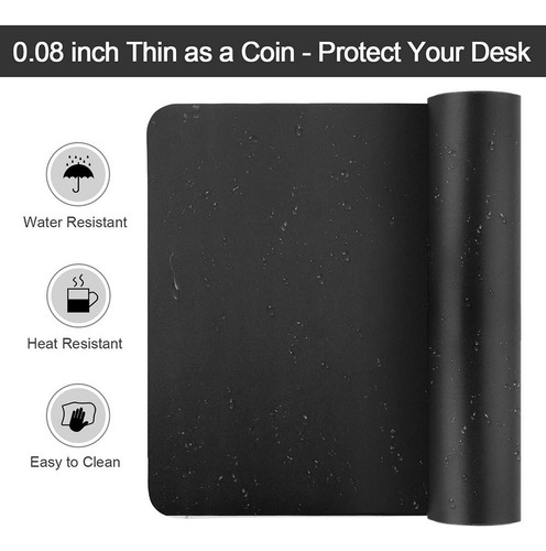 So Keyboard Mouse Mat Mouse Pad Pu Leather Desk Mat