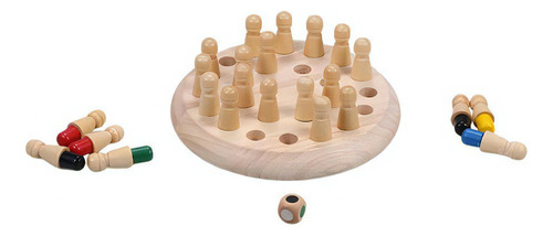 Juguetes de memoria coloridos de ajedrez de madera