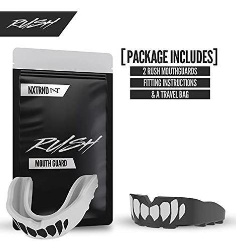 Paquete De 2 Protectores Bucales Nxtrnd Rush Para Deportes Y