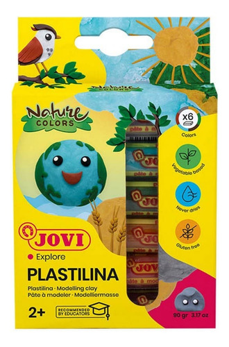 Set De 6 Barras De Plastilina 15g Colores Naturaleza Jovi