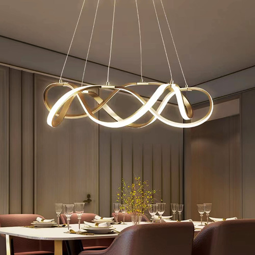 Lion Lampara Comedor Candelabro Dorado Led Accesorio Sala