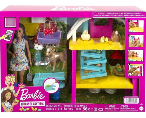 Boneca Barbie Playset Diversão Na Fazenda Mattel Hgy88