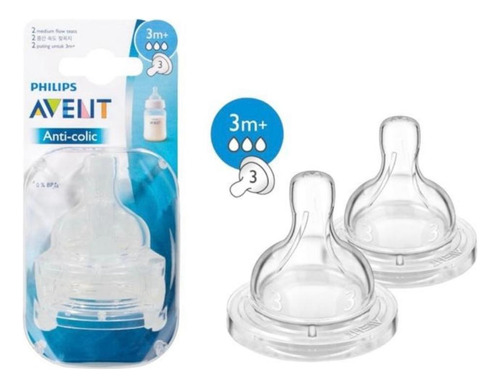 Tetina 3m+ Flujo Medio Scf633/27 Philips Avent