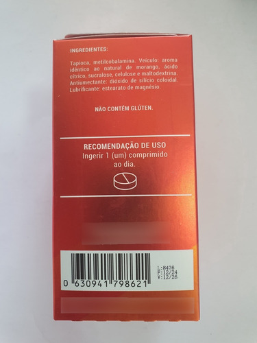 Neuro B12 Metil Cobalamina 500mg Good Vit 60 Cp Mastigáveis