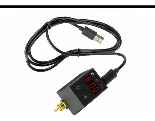 Mini Fonte Sem Fio Recarregavel Tattoo Tatuagem Wifi Rca Cor Preto