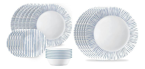 Juego De Platos 26 Cm Redonda 18 Pz Vidrio