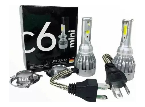 Kit Lamparas Cree Led Cob C6 Alta Baja O Aux 12v A H4