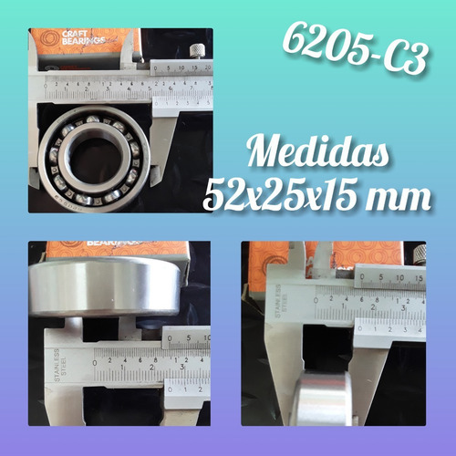 Rodamiento 6205 2rs/znr/c3