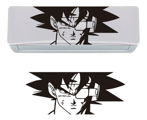 Vinilo De Corte Negro Goku Aire Acondicionado Dragonball | Cuotas sin interés Vinilo De Corte Negro Goku Aire Acondicionado Dragonball | Cuotas sin interés