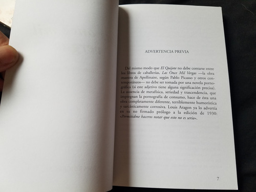 Las Once Mil Vergas Guillaume Apollinaire Erotismo (Usado)