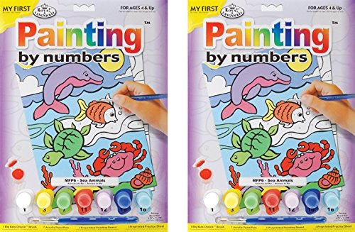 Juego De Brochas Para Pintar Con Numeros, 8.75 X 11.375 PuLG