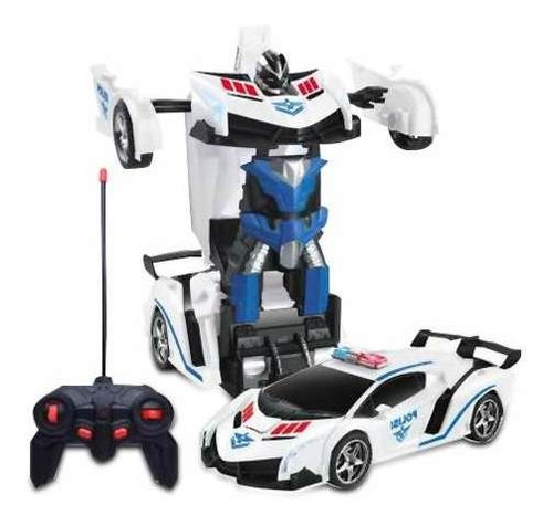 Transformers Auto Policia Robot A R/c 4 Canales
