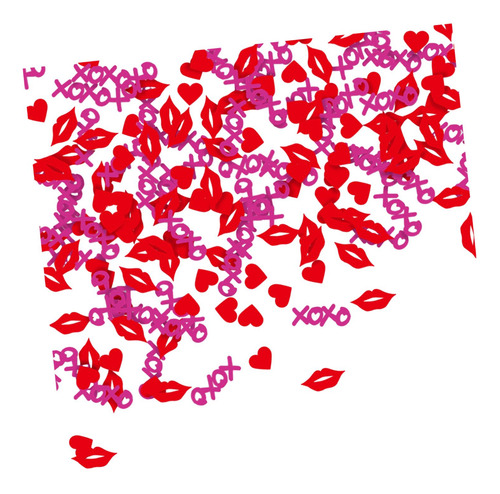 2 X 6x100 Piezas Confeti De Corazón Confeti De 2 Piezas