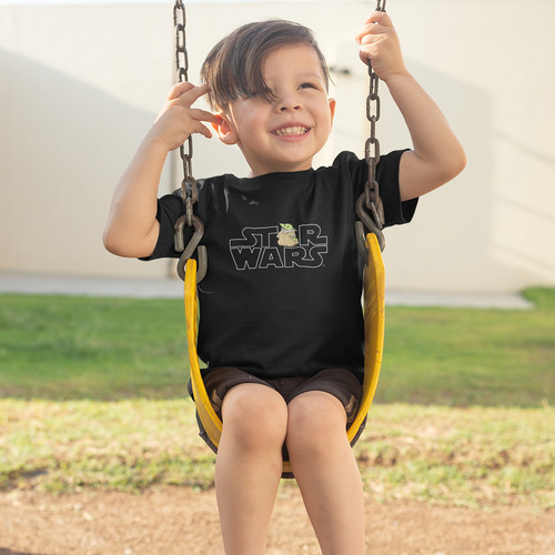 Star Wars Playera Infantil Grogu Logo Star Wars Oficial