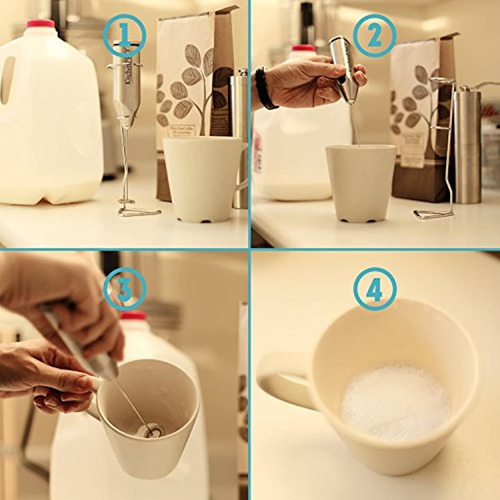Batidor Espumador De Leche De Mano