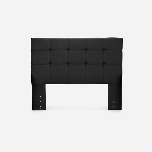 Cama Indie King Pata Madera Base D. + Respaldo Issey Grafito