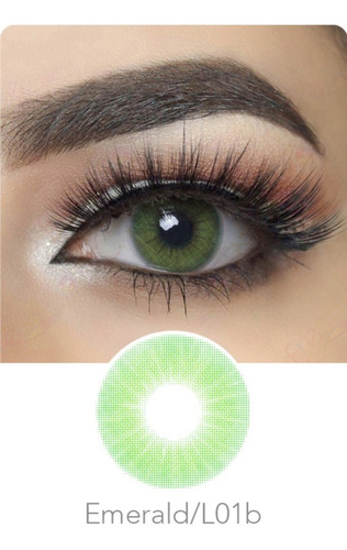 Imagen 2 de 5 de Par Lentes De Contacto Freshgo Hidrocor Esmeralda (esmerald)