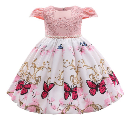 Vestido Para Fiestas O Cumpleaños Niña Mariposas