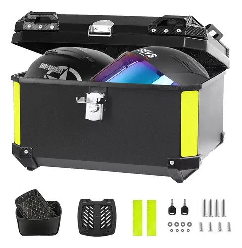 comprar Caja Trasera Para Moto Cajuela  Para 2 Cascos Con Llave 57l