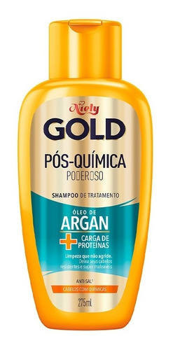 Shampoo Óleo De Argan Pós-química Niely Gold