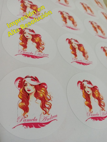 100 Stikers Autoadhesivos Personalizados 8cm