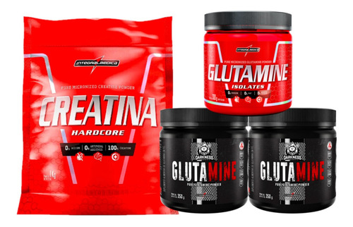 Glutamina 1 Kg Integral + Creatina 1kg Integral