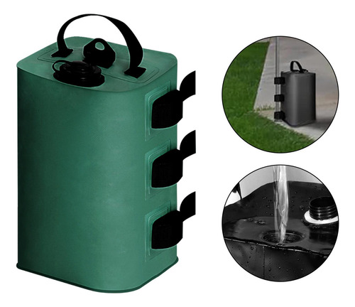 Bolso De Pesas De Agua De Dosel Bolsa De Arena Verde 10 L