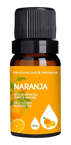 Aceite Esencial De Naranja 10ml Puro Natural Aromaterapia 