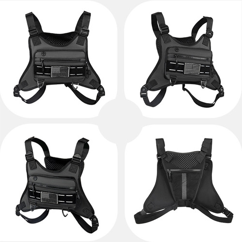 Mochila Respirável Frontal, Esportiva, Corrida, Bolsa Mascul
