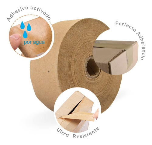 Cinta Engomada Para Empaque 7.6 Cms. X 65 Mts. 2 Rollos Cafe Craft Cinta Engomada 7.6 Cms.