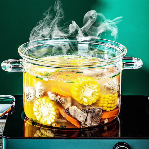 Cacerola De Vidrio De Borosilicato Resistente Al Calor Con